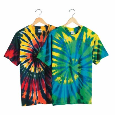 Multi-Color Cut-Spiral Tie-Dyed T-Shirt Thumbnail