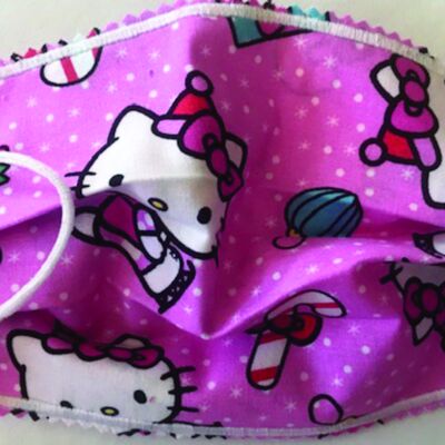 FACEMASK - NON-MEDICAL HOMEMADE MASK - HELLO KITTY Thumbnail