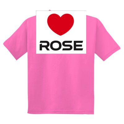 rose -  Youth DryBlend ® 50 Cotton/50 Poly T Shirt Thumbnail