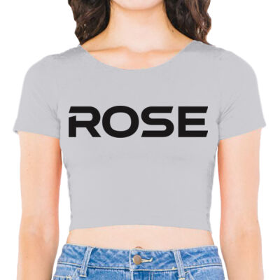 ROSE HORIZONTAL -  AMERICAN APPAREL - Women's Cotton Spandex Crop Thumbnail