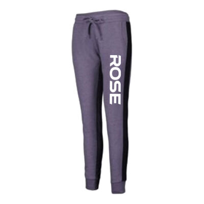 ROSE - MV SPORT Women's French Terry Side Stripe Joggers Thumbnail